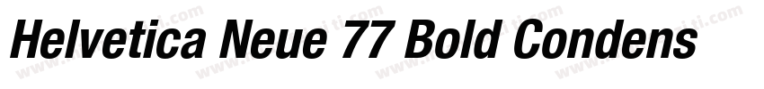 Helvetica Neue 77 Bold Condensed字体转换